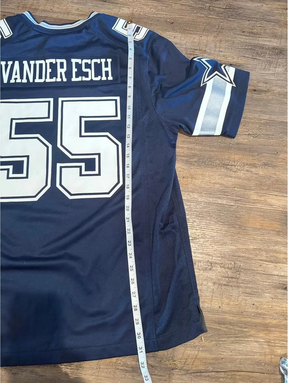 Nike Dallas Cowboys Van Esch Navy/White Jersey Sz L EUC